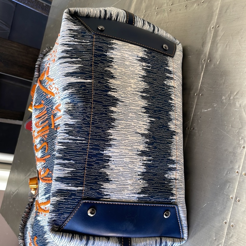 Christian louboutin frangibus tote large denim orange kansai beach bag shopper - Picture 4 of 15